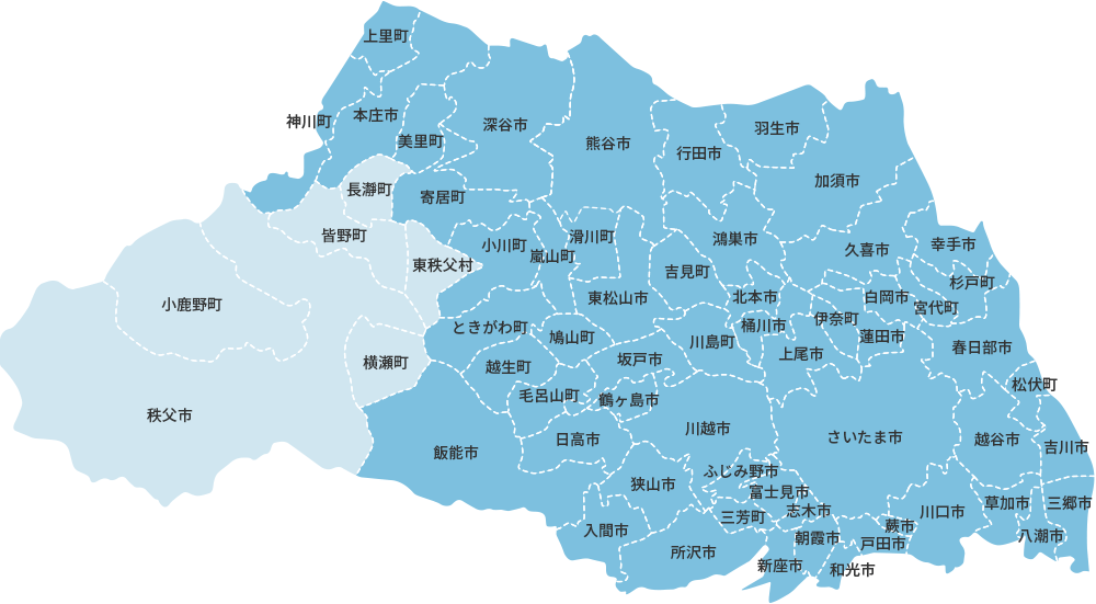 埼玉県の配送地域