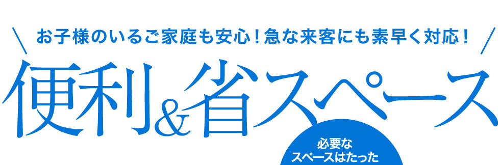 便利＆省スペース　必要なスペースはたったA4用紙2枚分