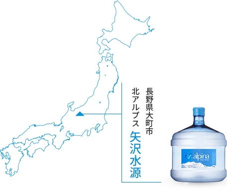 長野県大町市　北アルプス矢沢水源