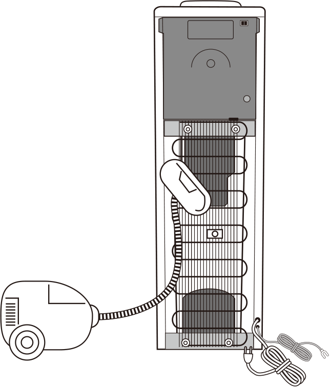 ウォーターサーバー背面